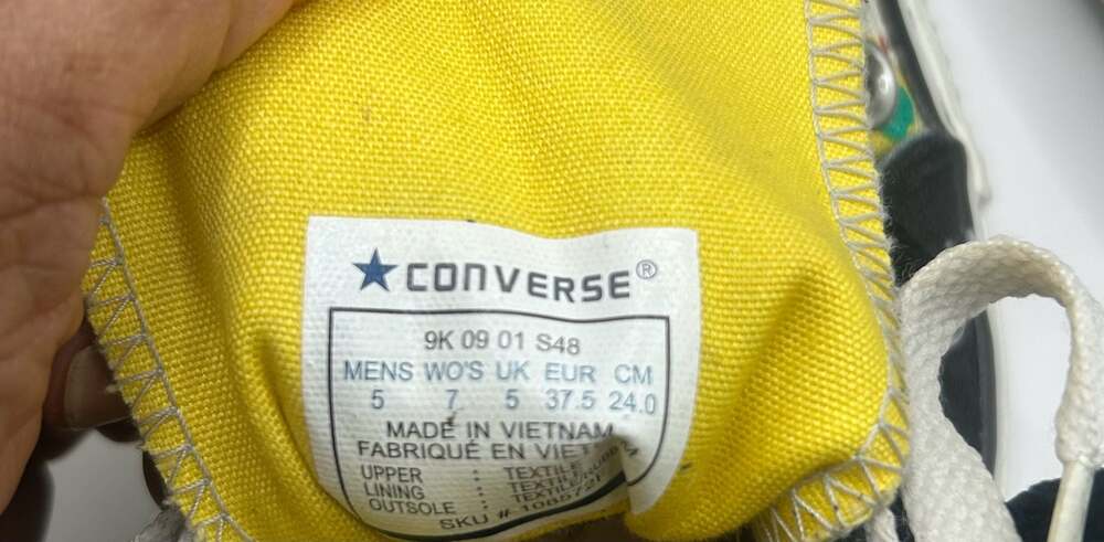 Converse Chuck Taylor All Star Double Tongue Layer Up Graffiti High Top Sneakers - Picture 8 of 8